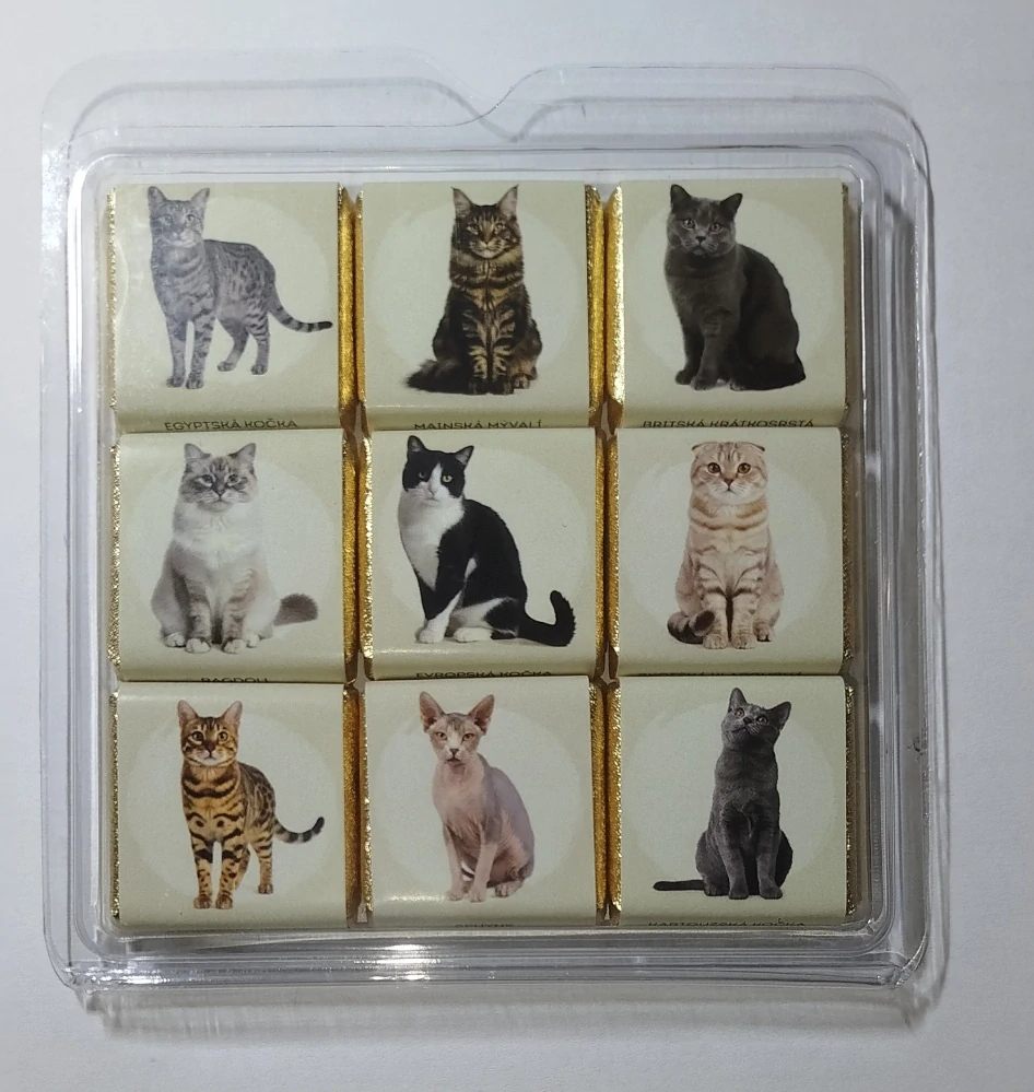 Mini čokoládky KOČKY 45 g - 9x mini čokoládička - mléčná