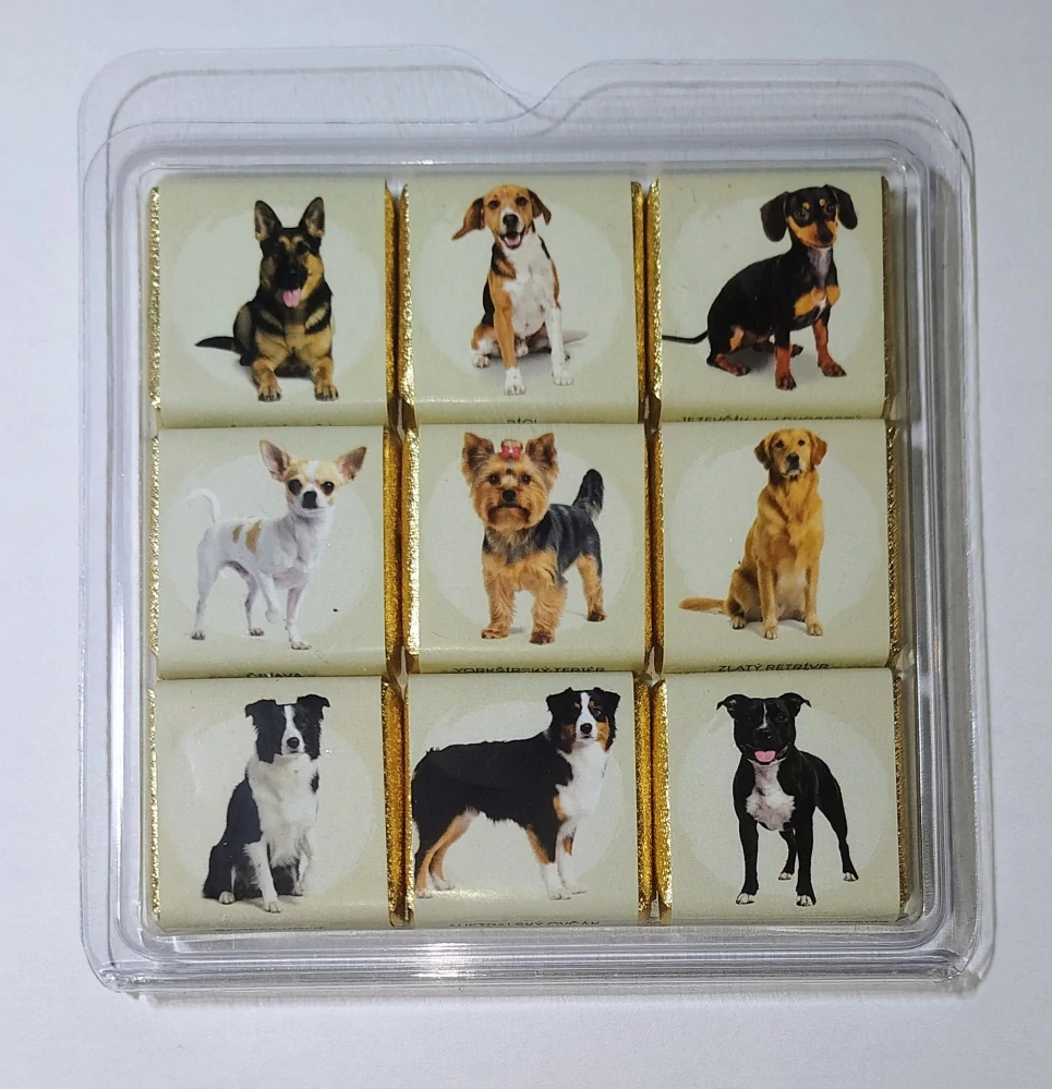 Mini čokoládky PEJSKOVÉ 45 g - 9x mini čokoládička - mléčná