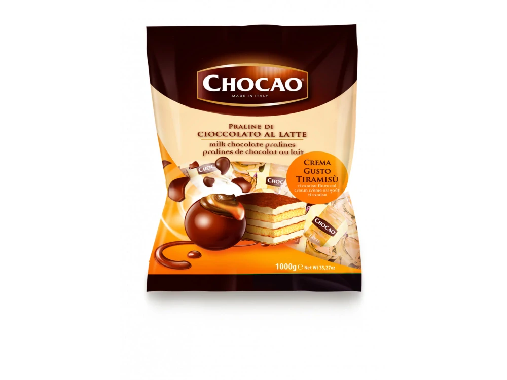 Italské čokoládové pralinky VERGANI CHOCAO 1 kg - TIRAMISU