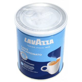 Káva Lavazza 250 g DEK plechová dóza - bezkofeinová