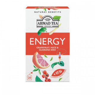 Čaj AHMAD TEA - ENERGY 20 sáčků - grapefruit & maté & guarana