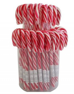 Candy Canes - barevné lízátko hůlka MAXI 28 g / 50 ks - zimní mix