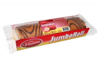 Piškotová roláda VINCINNI Jumbo roll 300 g JAHODA