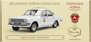 Čokoláda RETRO 100g " GAZ 24 VOLHA taxi " hořká