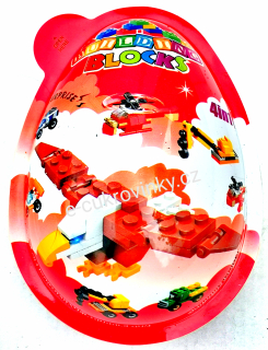 Plastové vajíčko 13 cm BUILDING BLOKS 20g