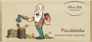 Dárková belgická čokoláda 100 g PRO DĚDEČKA - hořká