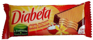 Oplatka s fruktózou DIABETA 32 g smetanová