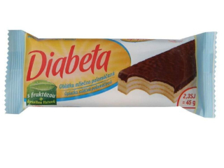 Oplatka s fruktózou DIABETA 45 g mléčná - VÝPRODEJ !!! DMT: 6/2025