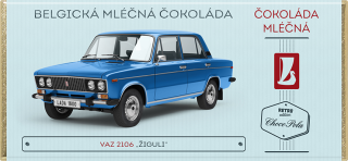 Čokoláda RETRO 100 g VAZ 2106 "ŽIGULI" modrý - mléčná - AKCE !!!