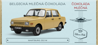 Čokoláda RETRO 100 g - Wartburg 353 W - mléčná