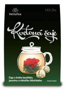 Kolekce KVETOUCÍCH čajů 2x 6 g - karafiát & měsíček-jasmín