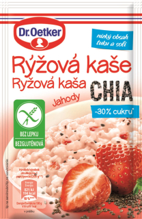 Rýžová kaše 50 g Dr. Oetker Chia, jahody - AKCE !!!
