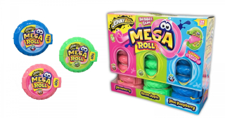 Johny Bee MEGA Roll 40 g žvýkačky v krabičce + Tatoo / balení 24 ks