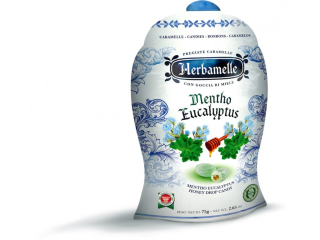 Bylinné bonbóny HERBAMELLE 75 g - mentolové