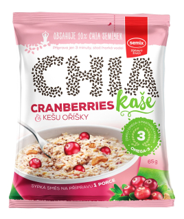 Semix CHIA KAŠE brusinková 65 g s kešu oříšky