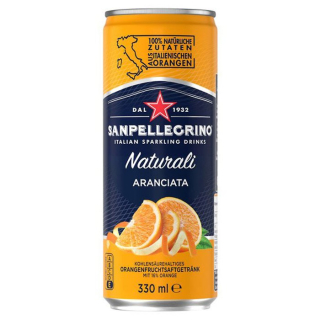 SAN PELLEGRINO italská sycená voda 0,33 l - pomeranč