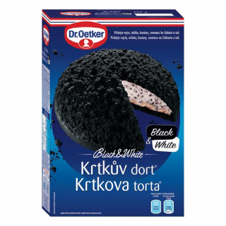 Krtkův dort Dr.Oetker 435 g - BLACK & WHITE - ČERNÝ - VÝPRODEJ !!! DMT: 6/2025