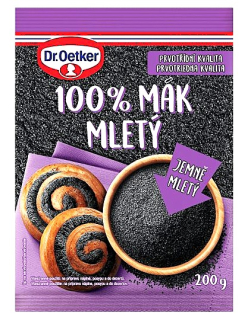 Mák mletý Dr.Oetker 200 g - 100 % mletý mák