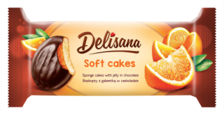 Plněné piškoty Delisana Jaffa cakes 135 g pomerančové