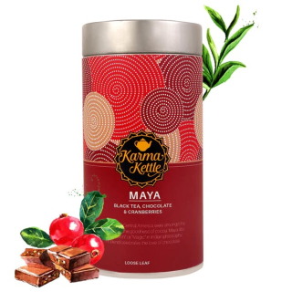 Černý sypaný čaj KARMA KETTLE 75 g - MAYA - černý čaj s brusinkou a čokoládou
