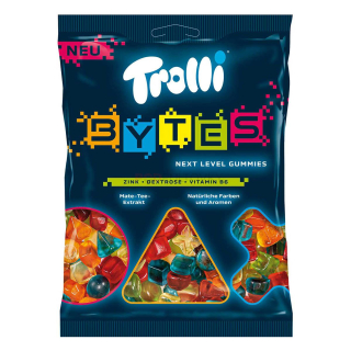 Želé TROLLI BYTES 150 g s dextrózou, extraktu z čaje mate, zinku a vitaminu B6