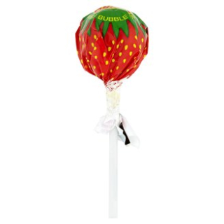 Belgické lízátko HIRSCH 17g SUPER BUBBLE 17g jahodové se žvýkačkou