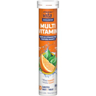 Šumivý vitamín MAXI VITA EXCLUSIVE 80 g 20 tablet multivitamin, podpora imunity
