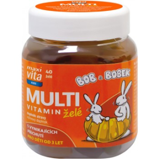 Doplněk stravy MAXIVITA, Bob a Bobek 133 g ovocné želé s obsahem vitamínů a minerálních látek, BEZ LEPKU