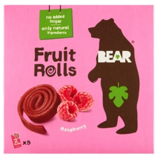 100% přírodní ovocné BEAR ROLLS malina 5x 20 g