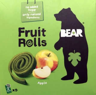 100% přírodní ovocné BEAR ROLLS jablko 5x20g