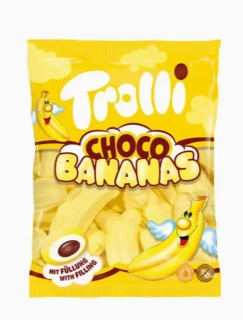 Marshmallow želé TROLLI 150 g CHOCO BANANAS s čokoládovou náplní - AKCE !!!