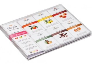 Kolekce luxusních belgických čokolád DOLFIN 60 g FRUITY COLLECTION - VÝPRODEJ !!! DMT: 11/2025