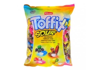 Ovocné karamely TOFFIX 1 kg SOUR MIX - sáček