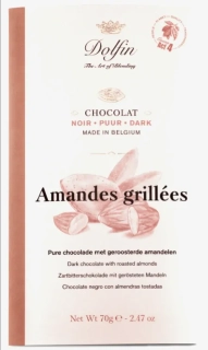 DOLFIN hořká čokoláda | Pražené mandle 70 g