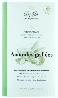 DOLFIN mléčná čokoláda | pražené mandle 70 g