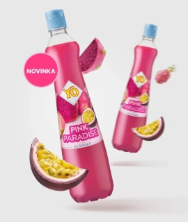 Sirup BEZ PŘIDANÉHO CUKRU - YO 700 ml PINK PARADISE