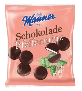 Čokoládové mátové tolary MANNER 150 g