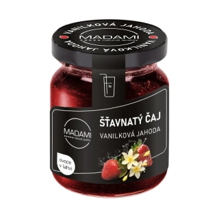 Šťavnatý čaj MADAMI 55 g JAHODA s příchutí VANILKY - AKCE !!!