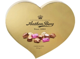 Luxusní bonboniéra ANTHON BERG 155 g ZLATÉ SRDCE - VÝPRODEJ !!! DMT: 2/2026 - poslední 1 ks