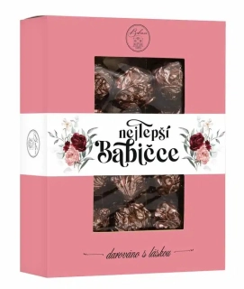 Dárková bonboniéra PRO BABIČKU 150 g mléčná oříšková - NEJLEPŠÍ BABIČCE - VÝPRODEJ !!! DMT: 3/2026