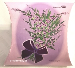 Bonboniéra B&S polštářek LEVANDULE- italské mléčné pralinky 52.5 g s LATTE krémem