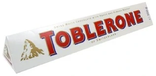 TOBLERONE čokoláda 100g BÍLÁ s medovo-mandlovým nugátem