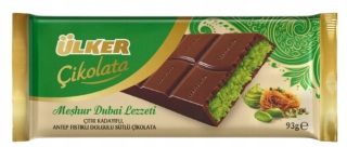DUBAI CHOCOLATE Ülker 93 g - mléčná čokoláda s pistáciovou náplní a kadayif