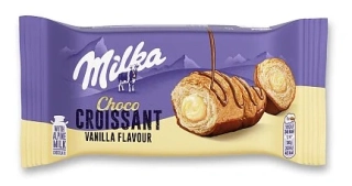 Milka Choco Croissant 50 g - jemné pečivo s vanilkovou náplní