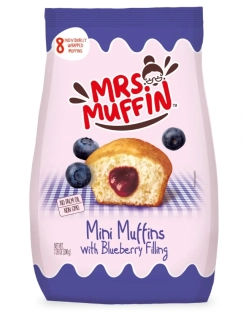 Muffiny MRS.MUFFIN 200 g - mini muffiny BORŮVKOVÉ