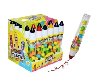 Barevná PASTELKA + bonbónky 8 g CRAYON CANDY - balení 30 ks