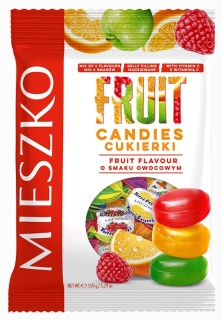 MIESZKO bonbony 150 g s OVOCNOU příchutí, náplní a vitaminem C - VÝPRODEJ !!! DMT: 8/2025