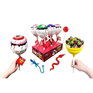 Lízátko MAXI OKO - SPOOKY EYEBALL POP 100 g - kyselá ovocná lízátka 10 ks