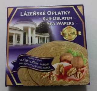 Lázeňské oplatky s náplní Vlašský ořech - karamel 175 g