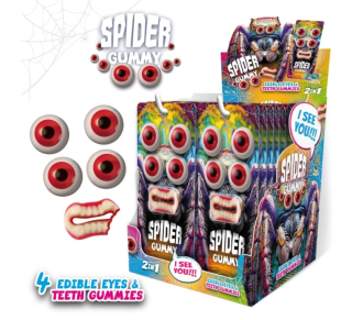 SPIDER GUMMY želé 20 g - želé OČI a JAZYK na blistru - ovocné želé